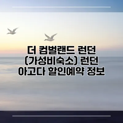 더 컴벌랜드 런던 (가성비숙소) 런던 아고다 할인예약 정보