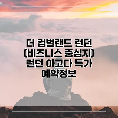 더 컴벌랜드 런던 (비즈니스 중심지) 런던 아고다 특가 예약정보
