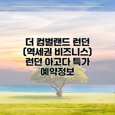더 컴벌랜드 런던 (역세권 비즈니스) 런던 아고다 특가 예약정보
