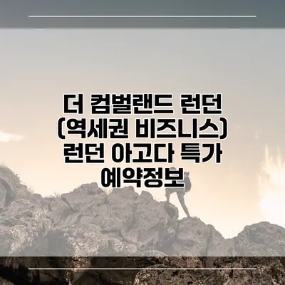 더 컴벌랜드 런던 (역세권 비즈니스) 런던 아고다 특가 예약정보