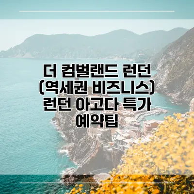 더 컴벌랜드 런던 (역세권 비즈니스) 런던 아고다 특가 예약팁