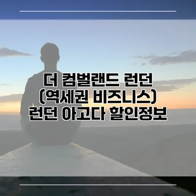 더 컴벌랜드 런던 (역세권 비즈니스) 런던 아고다 할인정보