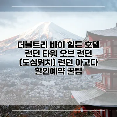 더블트리 바이 힐튼 호텔 런던 타워 오브 런던 (도심위치) 런던 아고다 할인예약 꿀팁