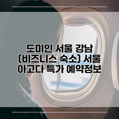 도미인 서울 강남 (비즈니스 숙소) 서울 아고다 특가 예약정보
