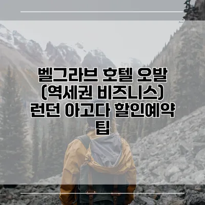벨그라브 호텔 오발 (역세권 비즈니스) 런던 아고다 할인예약 팁