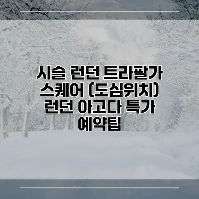 시슬 런던 트라팔가 스퀘어 (도심위치) 런던 아고다 특가 예약팁