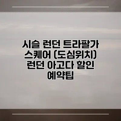 시슬 런던 트라팔가 스퀘어 (도심위치) 런던 아고다 할인 예약팁