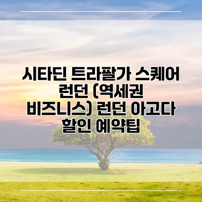 시타딘 트라팔가 스퀘어 런던 (역세권 비즈니스) 런던 아고다 할인 예약팁