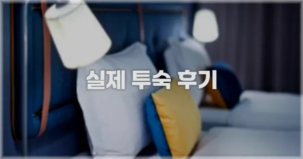 💬 실제 투숙 후기