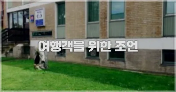 여행객을 위한 조언