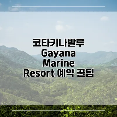 코타키나발루 Gayana Marine Resort 예약 꿀팁