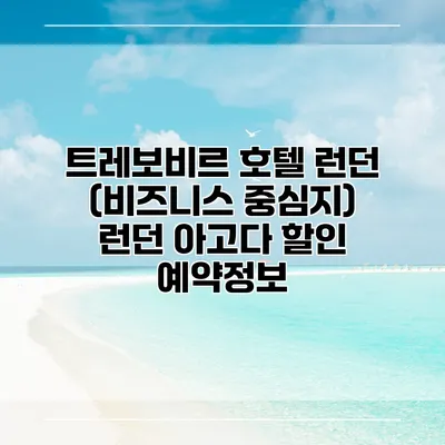 트레보비르 호텔 런던 (비즈니스 중심지) 런던 아고다 할인 예약정보