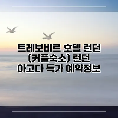 트레보비르 호텔 런던 (커플숙소) 런던 아고다 특가 예약정보
