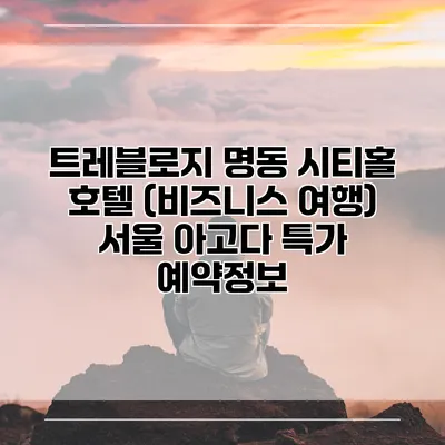 트레블로지 명동 시티홀 호텔 (비즈니스 여행) 서울 아고다 특가 예약정보