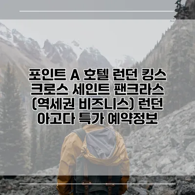 포인트 A 호텔 런던 킹스 크로스 세인트 팬크라스 (역세권 비즈니스) 런던 아고다 특가 예약정보