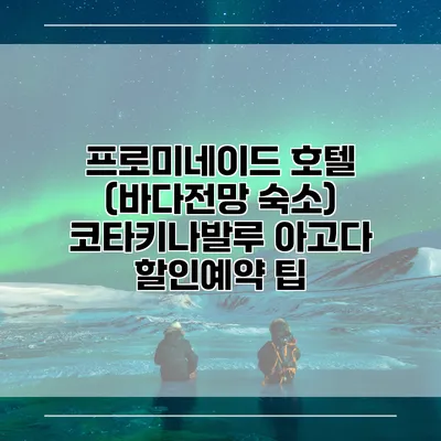 프로미네이드 호텔 (바다전망 숙소) 코타키나발루 아고다 할인예약 팁