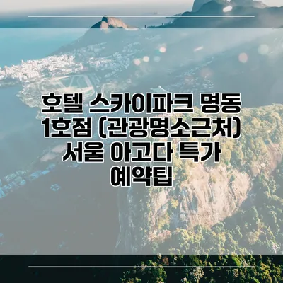 호텔 스카이파크 명동 1호점 (관광명소근처) 서울 아고다 특가 예약팁