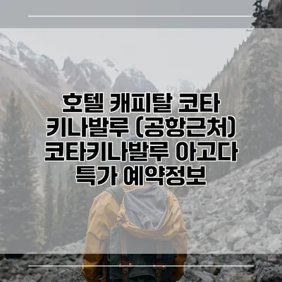 호텔 캐피탈 코타 키나발루 (공항근처) 코타키나발루 아고다 특가 예약정보