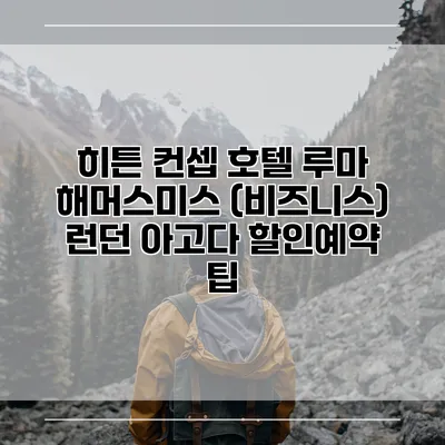 히튼 컨셉 호텔 루마 해머스미스 (비즈니스) 런던 아고다 할인예약 팁