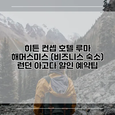 히튼 컨셉 호텔 루마 해머스미스 (비즈니스 숙소) 런던 아고다 할인 예약팁